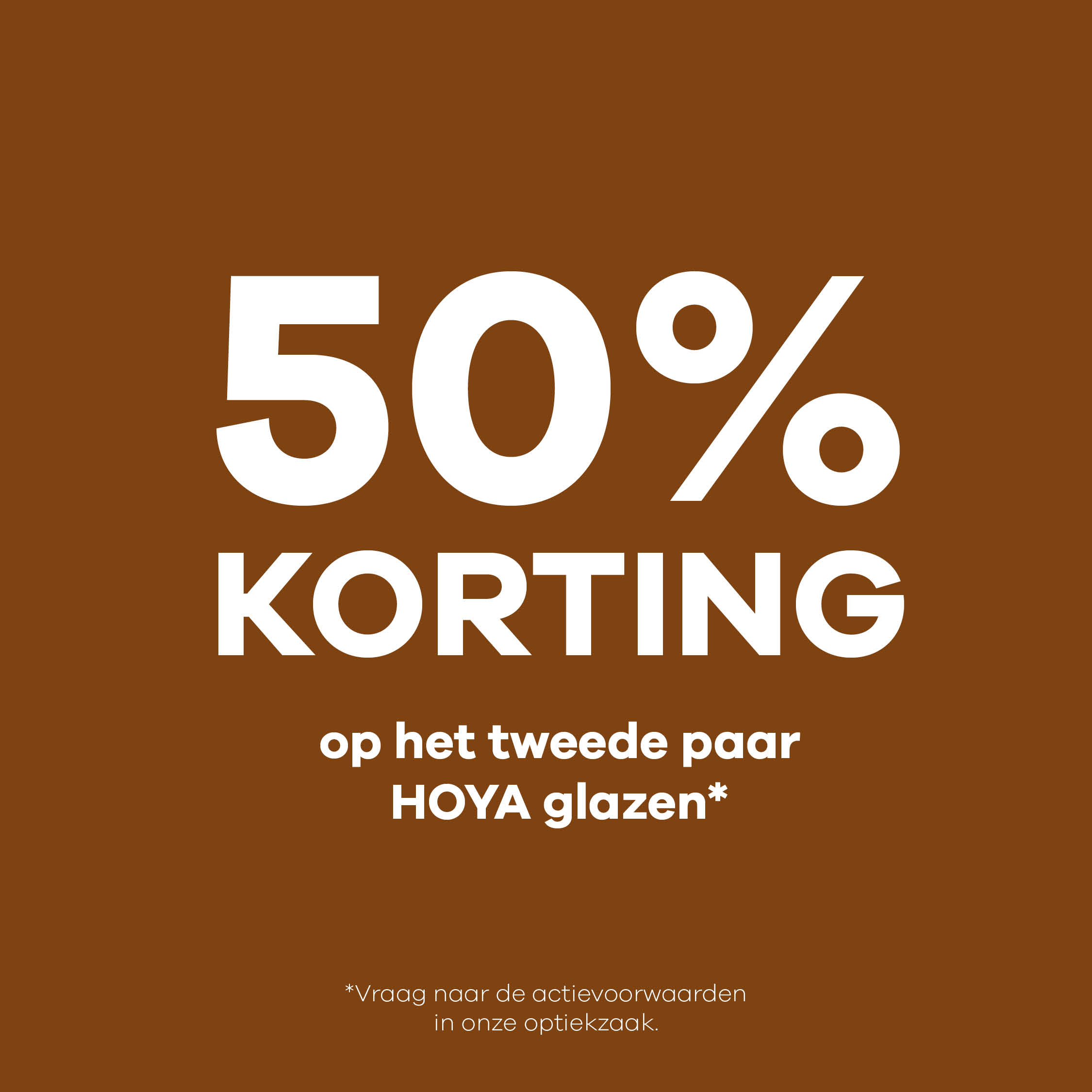 Najaarsactie bij Nauwelaerts Opticiens: 50% korting op het tweede paar HOYA glazen!